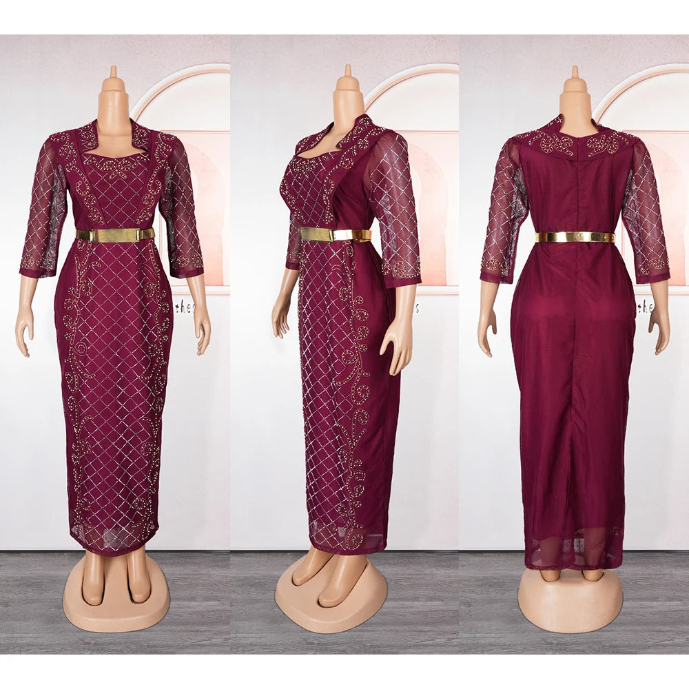 African Dresses for Women Traditional Africa Clothes Dashiki Ankara Outfits Gown Abaya Turkey Wedding Party Long Maxi Dress 2024