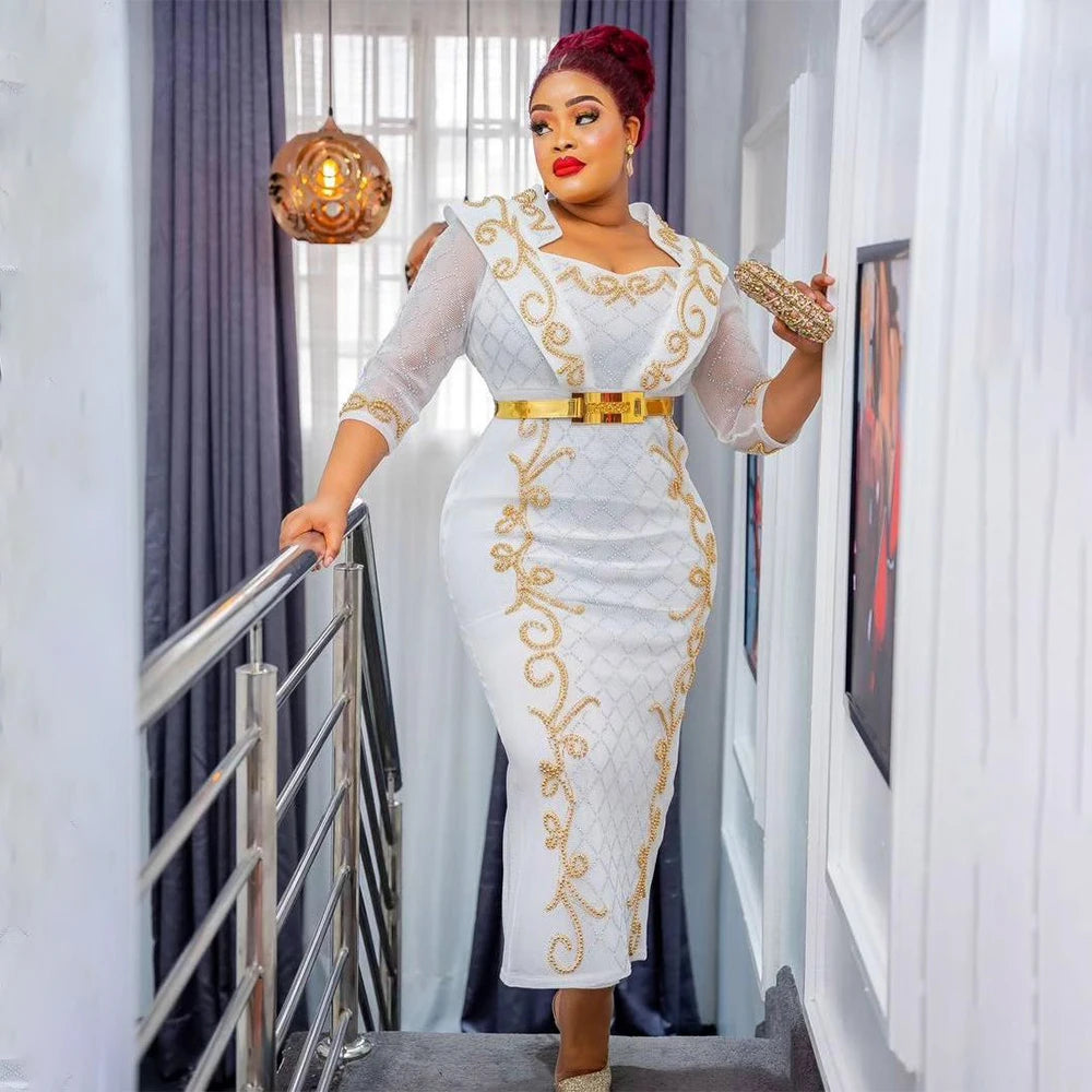 African Dresses for Women Traditional Africa Clothes Dashiki Ankara Outfits Gown Abaya Turkey Wedding Party Long Maxi Dress 2024