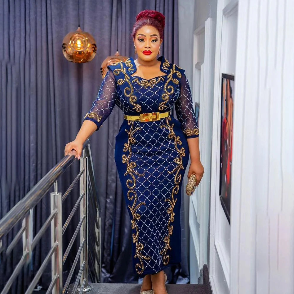 African Dresses for Women Traditional Africa Clothes Dashiki Ankara Outfits Gown Abaya Turkey Wedding Party Long Maxi Dress 2024
