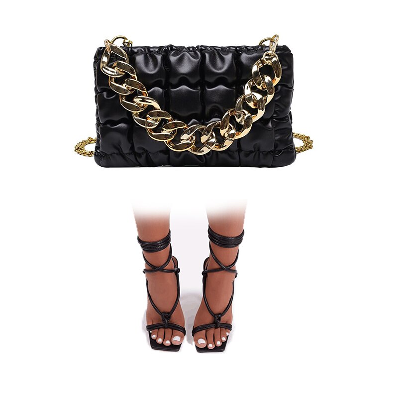 Wine glass heel matching shoes & bag