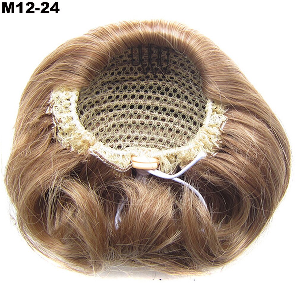 GIRLSHOW Synthetic Bride Hair Bun Donut Chignon Hair Piece Extension For Women Headwear 34 Colors