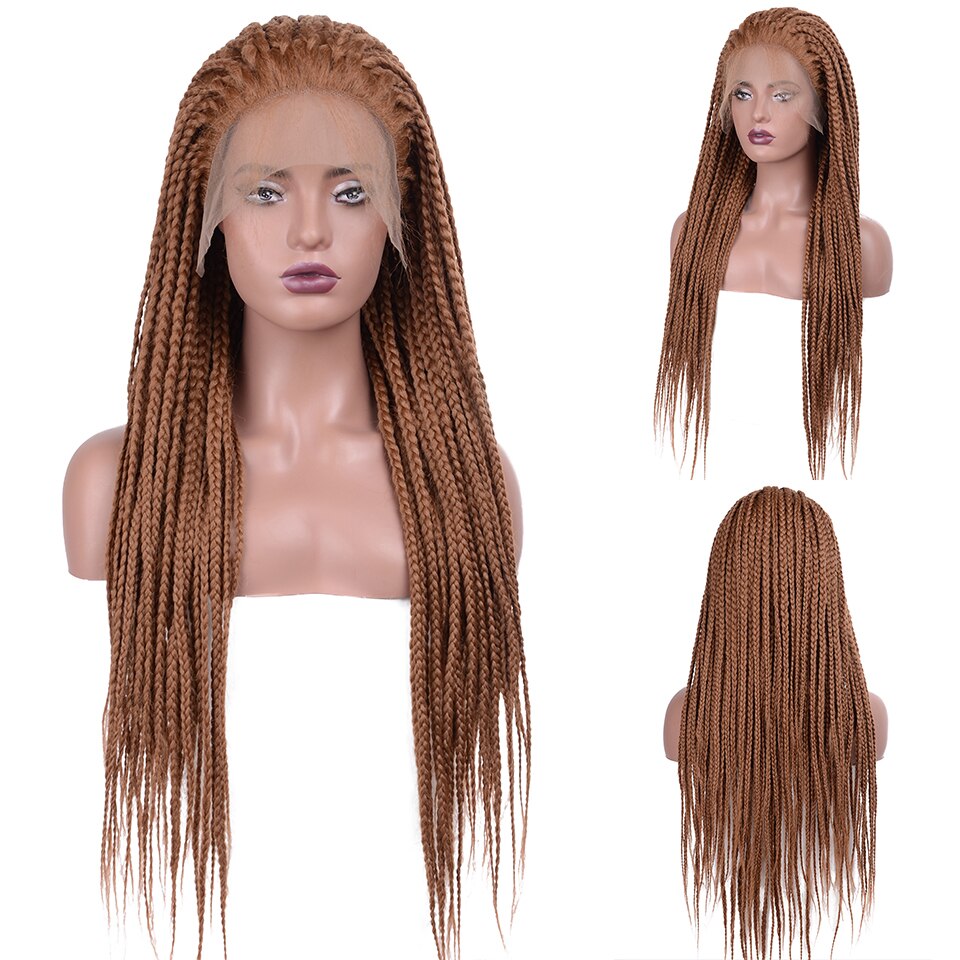 Synthetic Braided Wigs Lace Front Wigs With Baby Hair for Women Box Braid Wigs Long Lace Frontal Cornrow Braided Wig