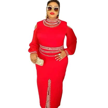 Robes Party Evening Elegant African Dresses for Women Summer Africa Clothing Plus Size Wedding Long Dress Dashiki Ankara Outfit