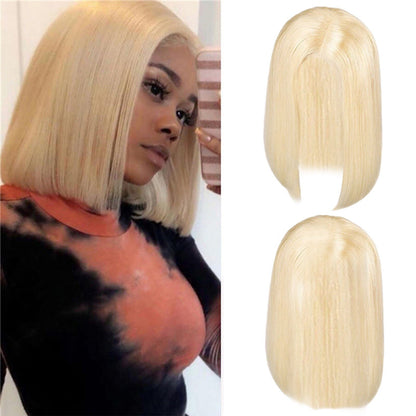 New Fashion Wig Female Golden Bangs Dyed Long Straight Hair Full Headgear Wig Does Not Require Hairstylist To Install And Wear