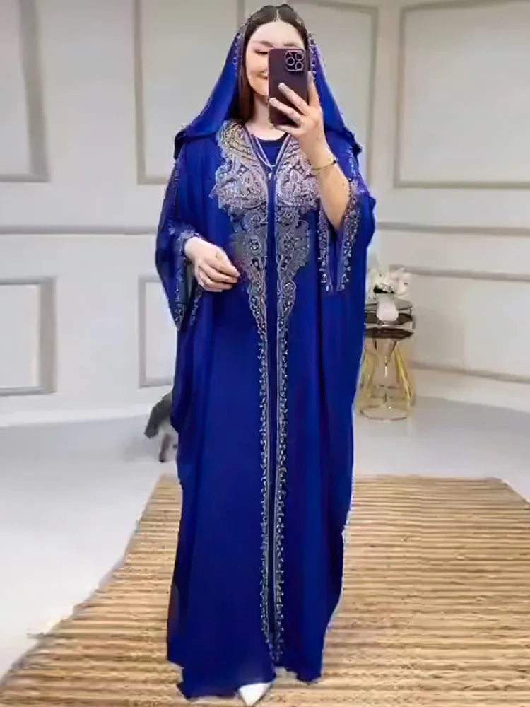 Abayas For Women Dubai Luxury Black Chiffon Boubou Muslim Fashion Dress Caftan Marocain Wedding Party Occasions Djellaba Femme