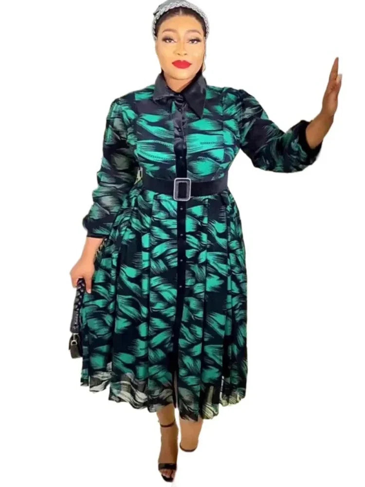 African Dashiki Print Turkey Dresses Elegant Women Wedding Party Evening Gown Dubai Kaftan Abayas Plus Size Chiffon Boubou