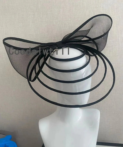 Bow Fascinators Hat For Women Weddings Hoop Headwear With Bow For Party Kenducky Royal Asscot Chapeau Cap Hair Clip Bride