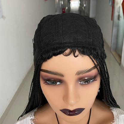 Micro Long 2 Twist Box Braids Wig For Black Women 30 Inch Braided Wigs Box Braids Fake Scalp Wig Synthetic Wigs With Baby Hair