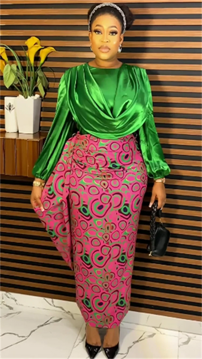 MD Plus Size African Elegant Party Dresses for Women 2023 New Fashion Chiffon Maxi Long Dress Kaftan Muslim Gown Ladies Clothing