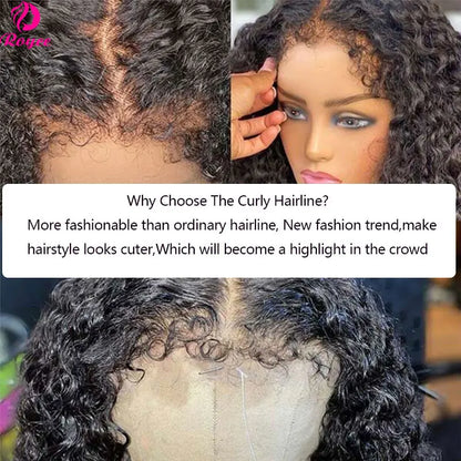 Kinky Curly Edged Short Bob Human Hair Wigs 13x4 Transparent Lace Front Wigs For Women Human Hair Remy 4x4 Closure Soft Bob Wig