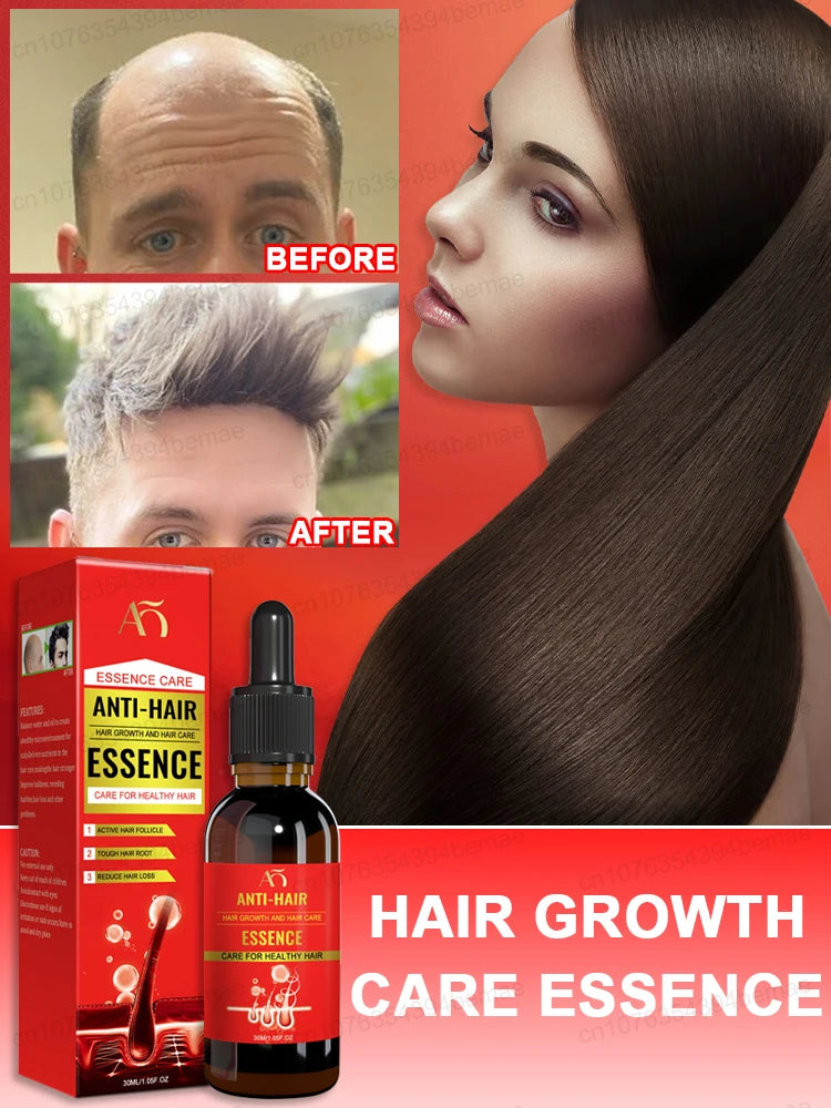 Rapid hair growth essential oil, effectively repairs baldness and hair loss problems and activates hair follicles