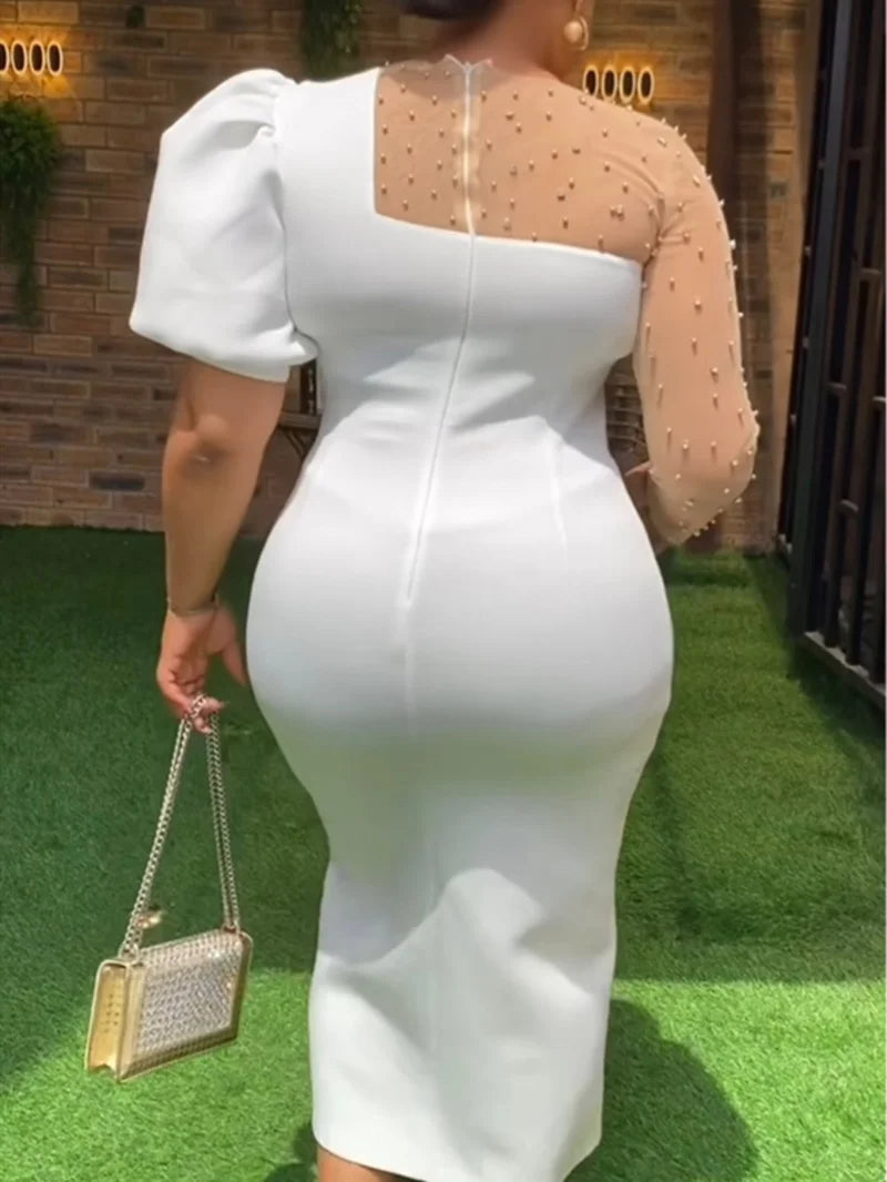 Plus Size African Party Dresses for Women Dashiki Ankara Wedding Gown Outfits Sexy Bodycon Split Long Dress Africa Clothing 2023