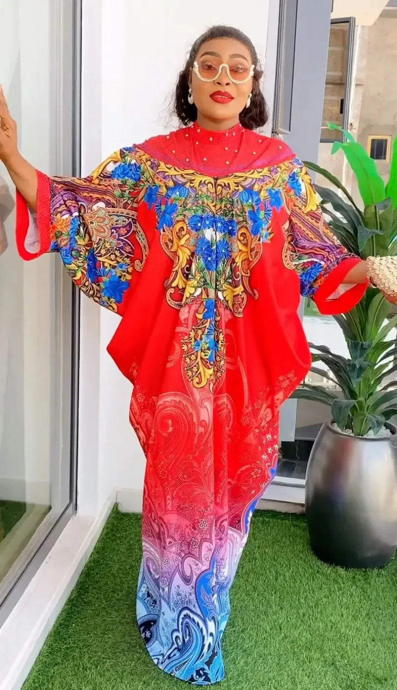 African Dresses For Women Vetement Femme Dashiki Abaya Print Maxi Dress Autumn New Africa Clothes Dashiki Ankara Dresses