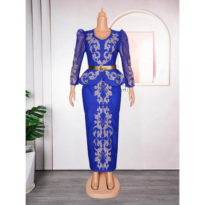 African Dresses for Women 2024 Elegant Africa Clothing Turkey Wedding Party Long Dress Dashiki Ankara Outfits Robe Plus Size