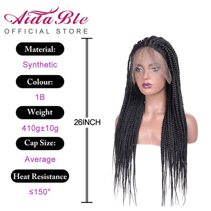 Synthetic Braided Wigs Lace Front Wigs With Baby Hair for Women Box Braid Wigs Long Lace Frontal Cornrow Braided Wig