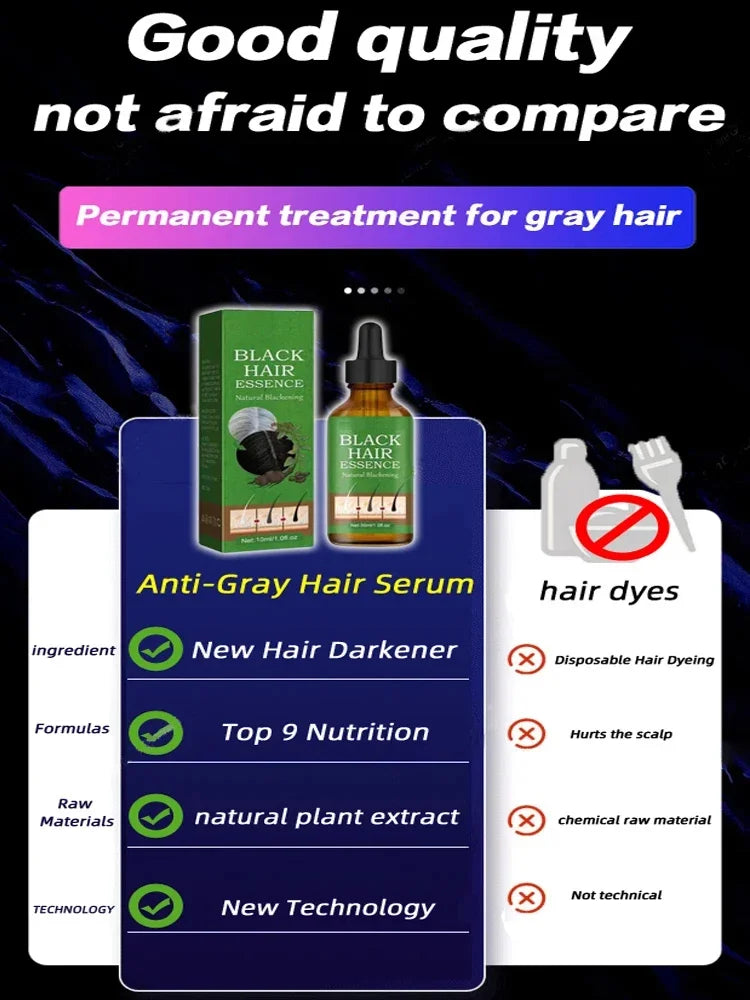 Anti Gray Hair Serum Remedy White Darkening Products