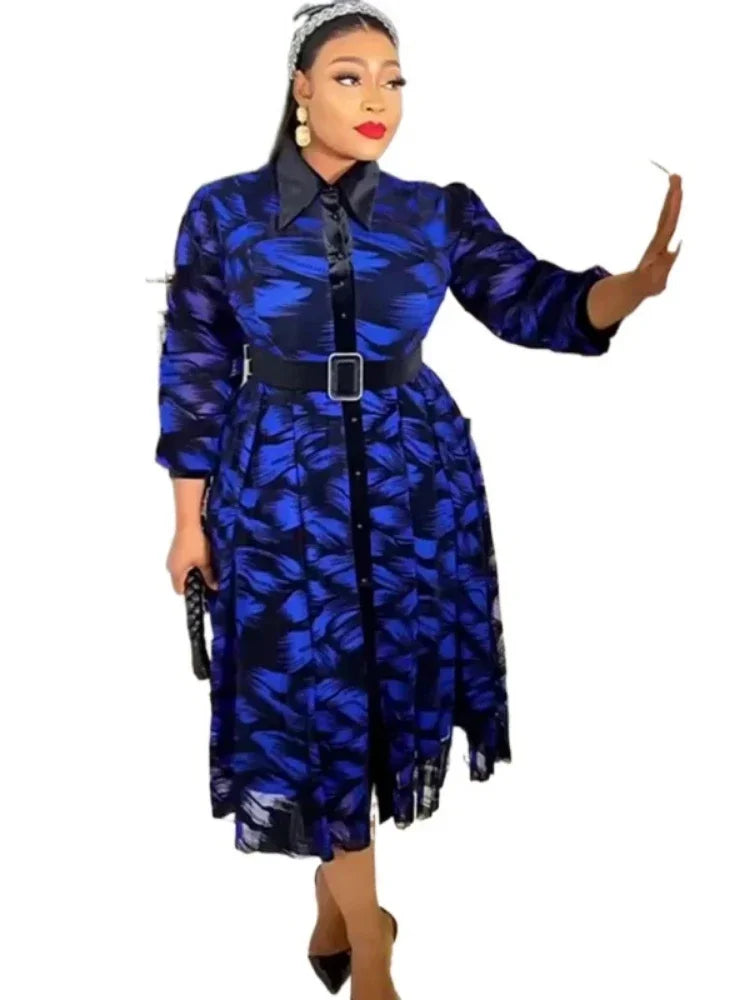 African Dashiki Print Turkey Dresses Elegant Women Wedding Party Evening Gown Dubai Kaftan Abayas Plus Size Chiffon Boubou