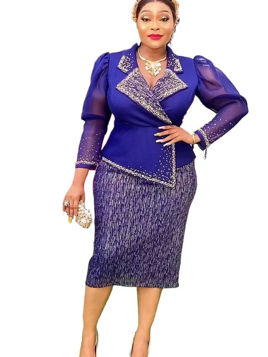 Elegant African Dresses for Women 2024 Africa Clothing Plus Size Evening Wedding Party Long Dress Dashiki Ankara Outfits Robe