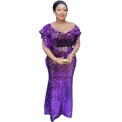 Africa Clothing Wedding Elegant African Evening Dresses for Women Plus Size Party Long Maxi Dress Dashiki Ankara Outfits Robe