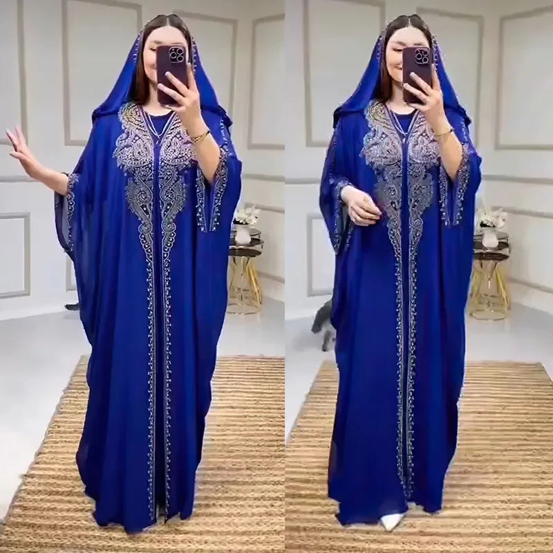 Abayas For Women Dubai Luxury 2023 African Muslim Fashion Dress Caftan Marocain Wedding Party Dresses Boubou Robe Djellaba Femme