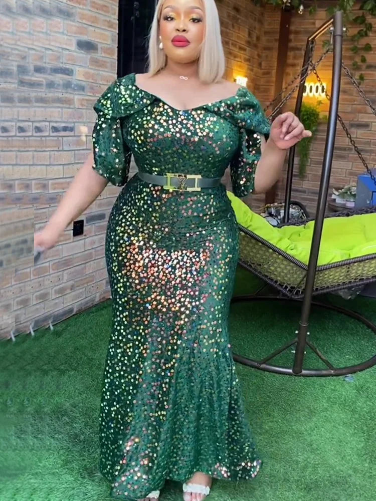 Elegant African Evening Dresses for Women Plus Size Turkey Wedding Party Long Dress Dashiki Ankara Outfits Robe Africa Clothing