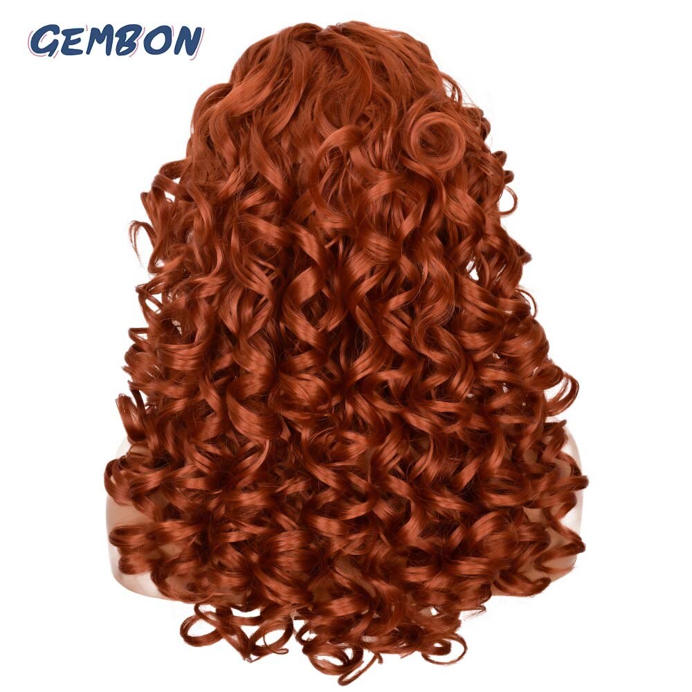 Women's Synthetic wigs Long Curly wig Blonde/brown Hair Natural Fluffy Hairstyle Red Wigs African Ombre Glueless HighTemperature