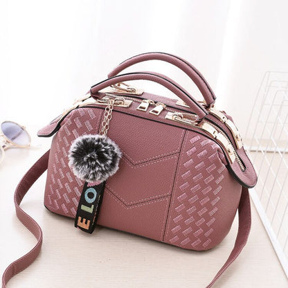 Women&#39;s Motorcycle Youthful And Elegant Bag New Korean Version Embroidery Line Fashion Crossbody Shoulder Bag Tianmei 25X13X16cm