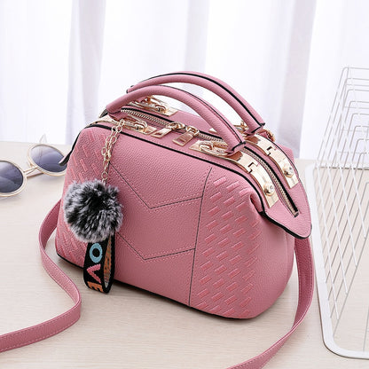 Women&#39;s Motorcycle Youthful And Elegant Bag New Korean Version Embroidery Line Fashion Crossbody Shoulder Bag Tianmei 25X13X16cm