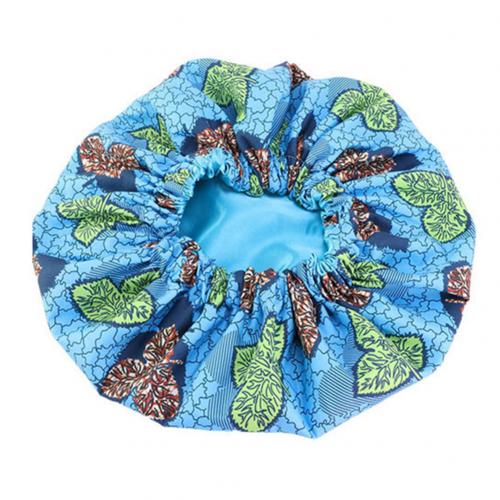 Women African Floral Print Satin Night Sleep Bonnet Hat Hair Care Cap Head Wrap Large Head Wear Ladies Headwrap Hair Care Hat