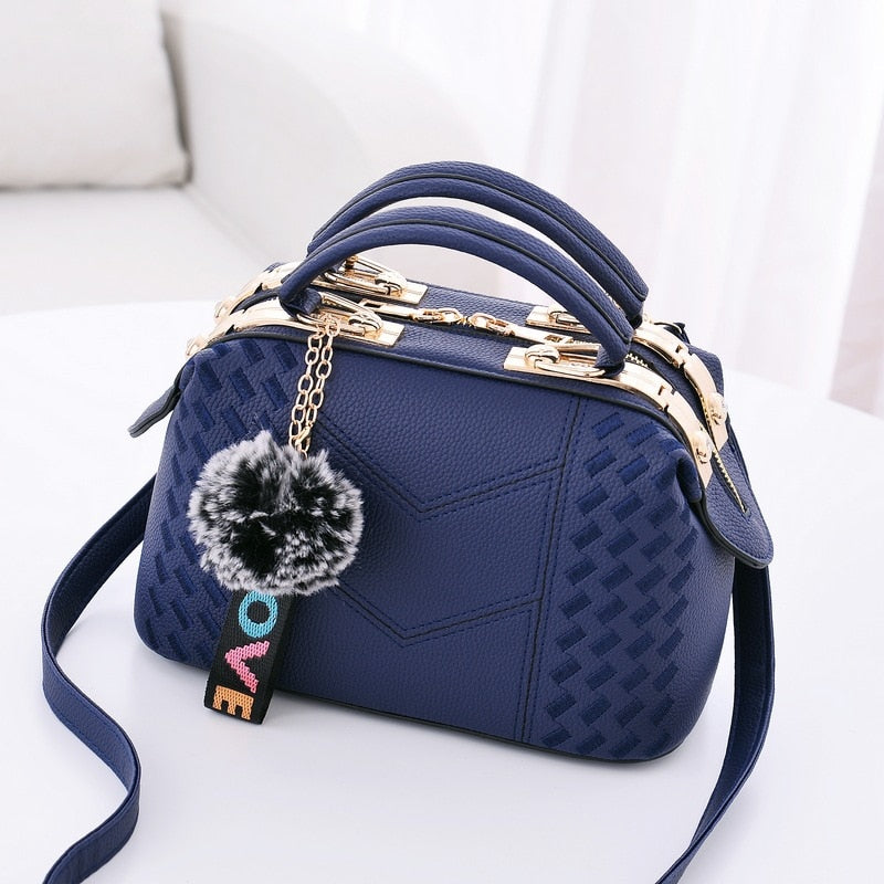 Women&#39;s Motorcycle Youthful And Elegant Bag New Korean Version Embroidery Line Fashion Crossbody Shoulder Bag Tianmei 25X13X16cm