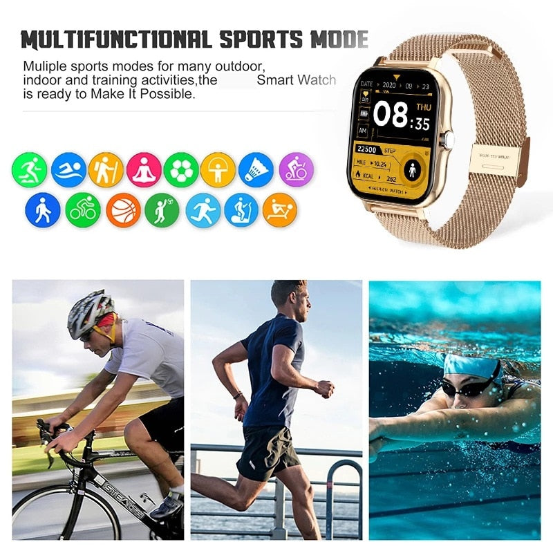 Y13 Smart Watch for Men Women Waterproof Sport Watches Fitness Pedometer Heart Rate Monitoring Touch Screen Calling Bracelet