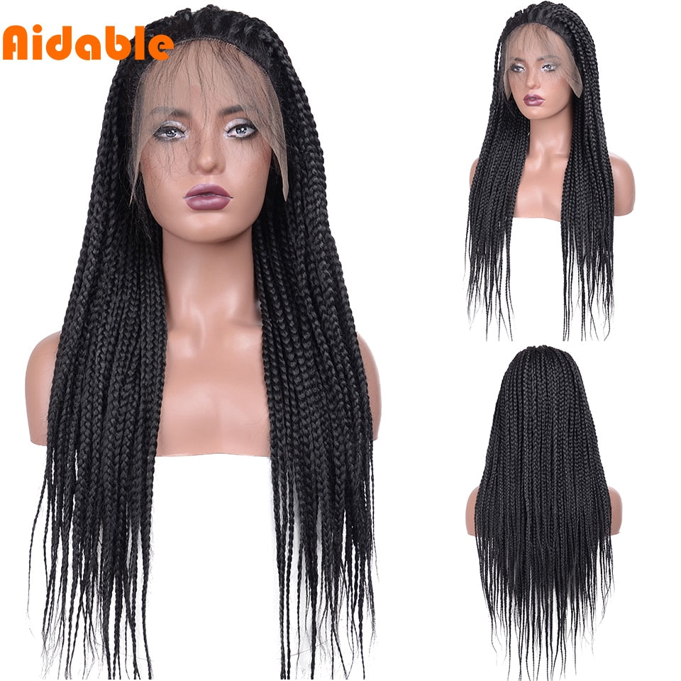 Synthetic Braided Wigs Lace Front Wigs With Baby Hair for Women Box Braid Wigs Long Lace Frontal Cornrow Braided Wig