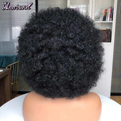 Short Synthetic Afro Wigs For Black Women African Black Pink Fluffy Soft Cosplay Natural Hair Afro Kinky Curly Wig With Bangs