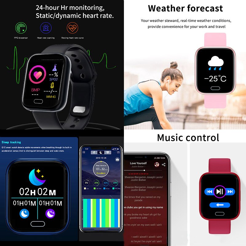 Smart Watch For Kids Waterproof Child Smartwatch Men Women Sport Fitness Tracker Heart Rate Digital Watch For apple watch reloj