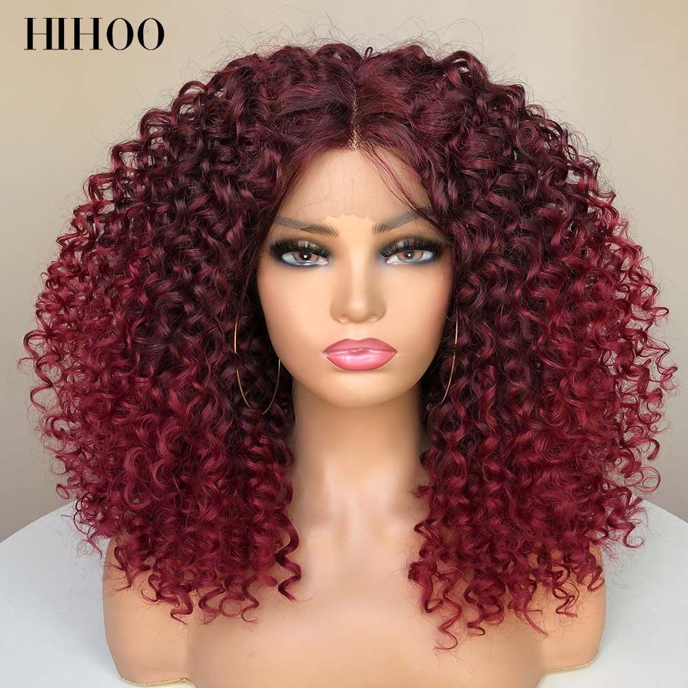 Lace Front Wigs Synthetic Short Hair Body Wave Wig For Women Preplucked Heat Resistant Fiber Hair Lace Front Wig Red Cosplay