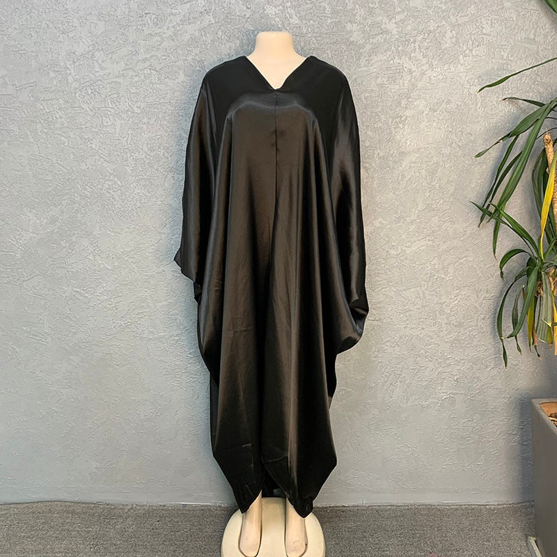 Summer Deep V Neck Kaftan Women Casual Irregular Hem Solid Color Dresses 2022 Fashion European and American Style Loose Dress