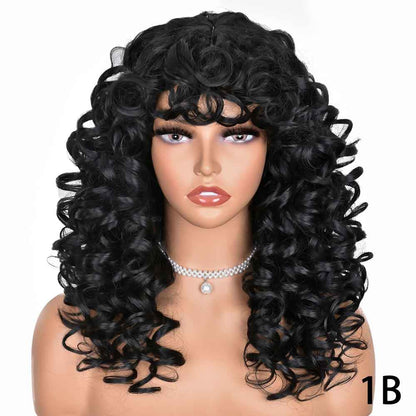 Women's Synthetic wigs Long Curly wig Blonde/brown Hair Natural Fluffy Hairstyle Red Wigs African Ombre Glueless HighTemperature